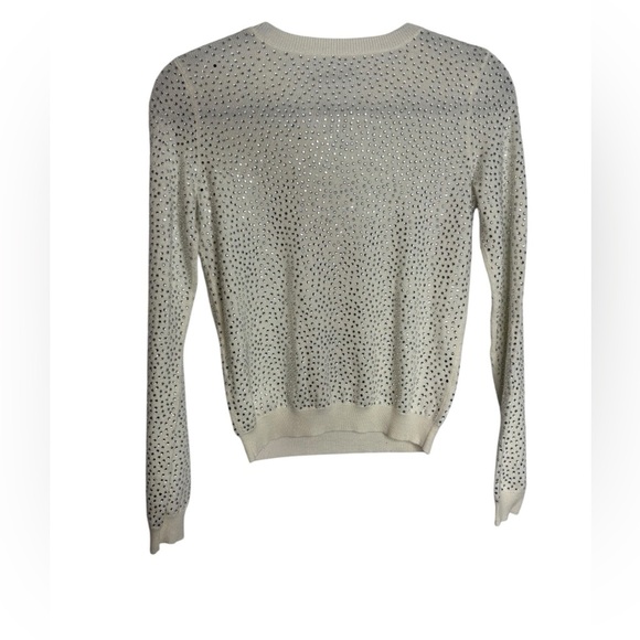 Alice + Oliva Rhinestone Cashmere Blend White/Cream Sweater Size Small - Picture 6 of 11